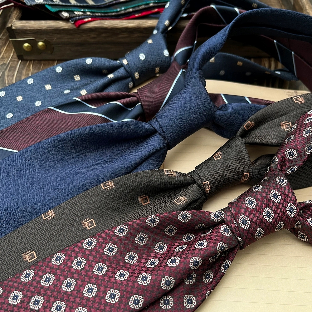Men Formal Party Wear Shirt - New Trendy Navy Brown Neckties For