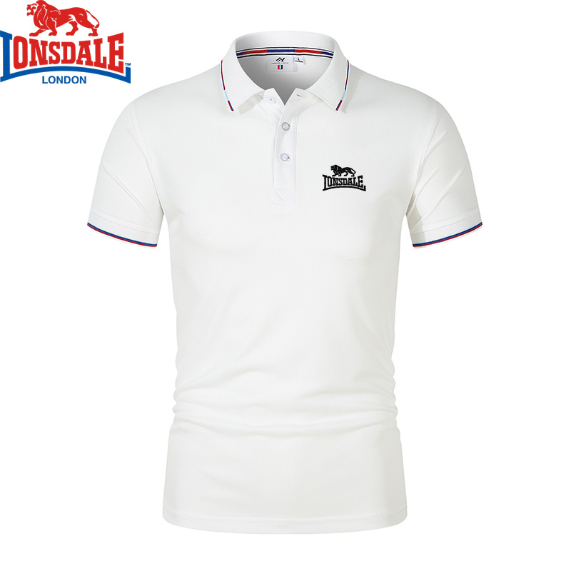 Men Formal Wear Summer - LONSDALE Men's Breathable Polo Shirt Printed