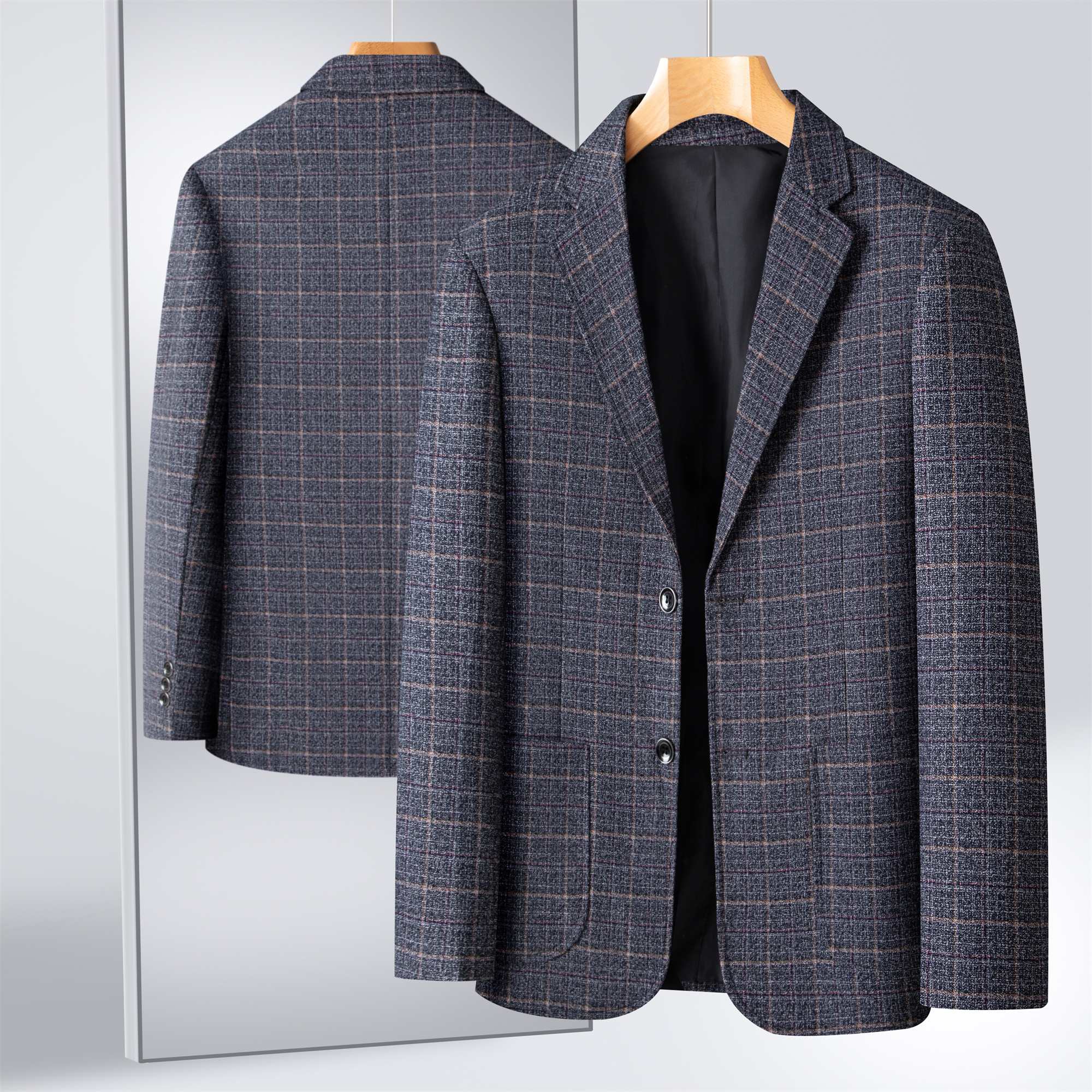 Striped Suit Men's Plaid Suit  - đánh giá và giá Men Formal Wear Summer