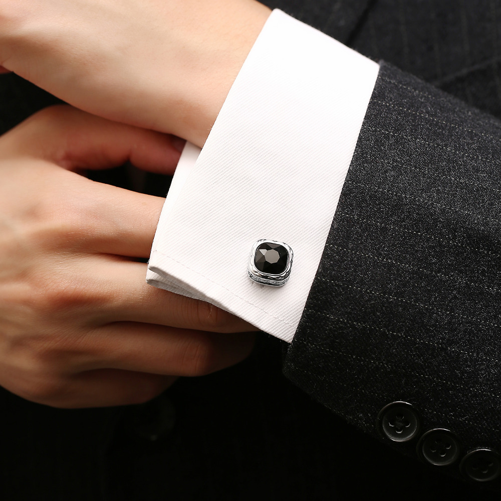 Black Gemstone French Cufflink - đánh giá và giá Dress Shirt French Cuff