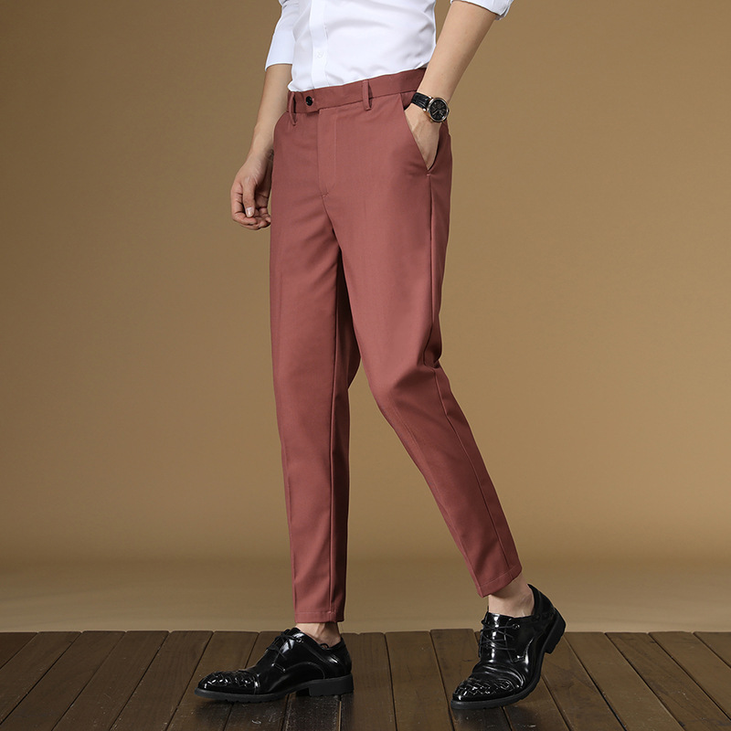 Summer Suit Pants Men Red Blac - đánh giá và giá Men Formal Wear Summer