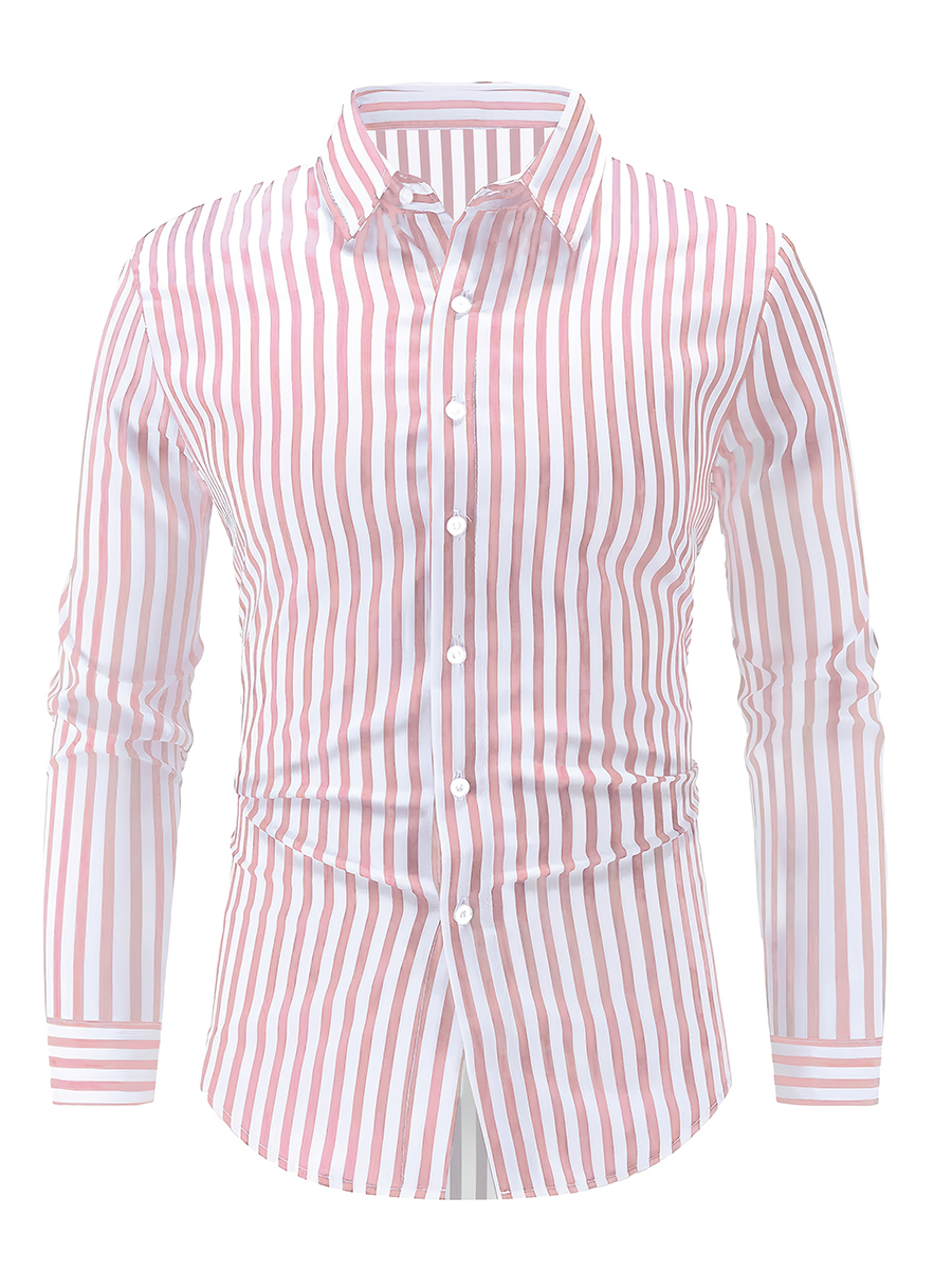 Men's long sleeved striped shi - đánh giá và giá Men Formal Party Wear Shirt
