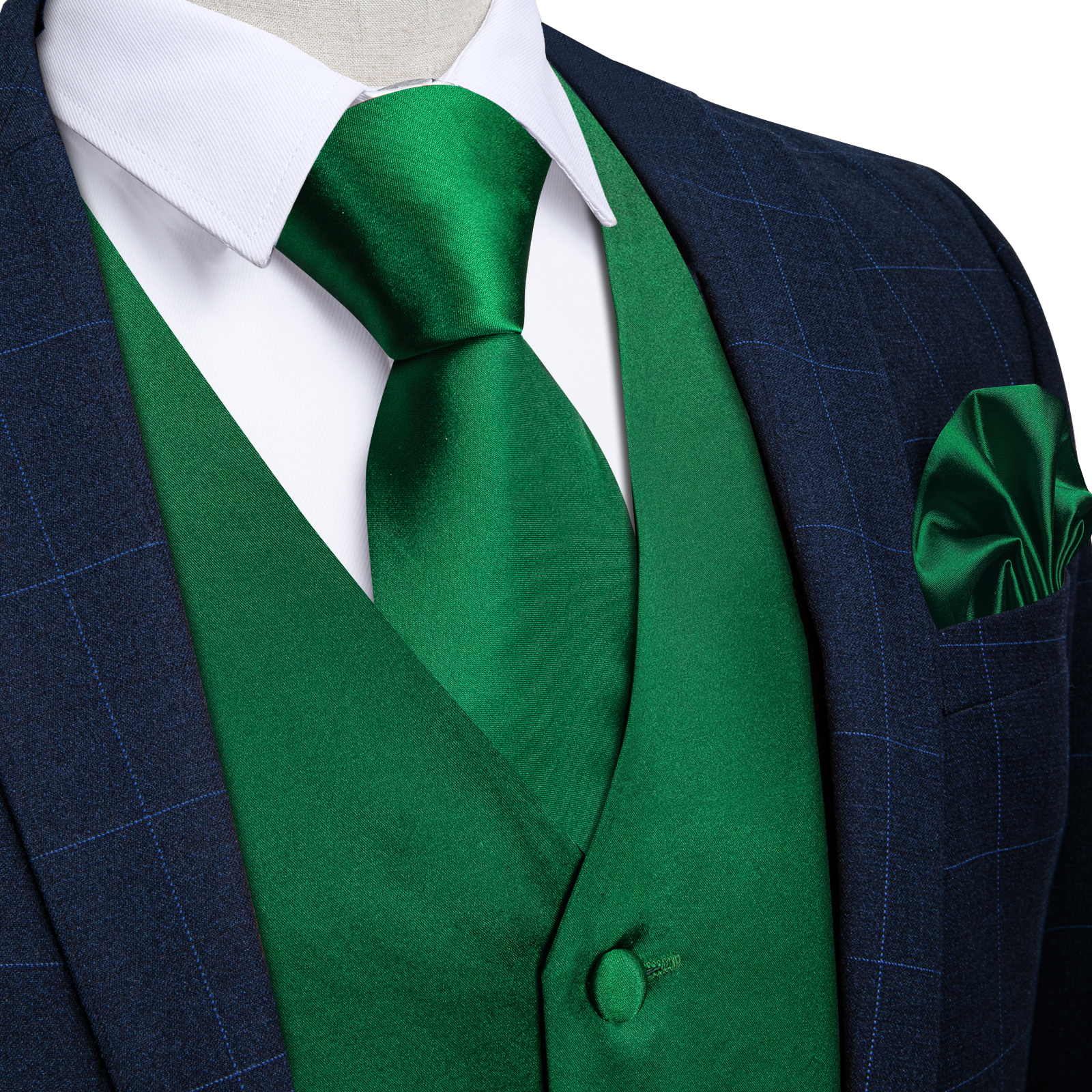 Wedding Party Green Men's Vest - đánh giá và giá Men Formal Party Wear Shirt