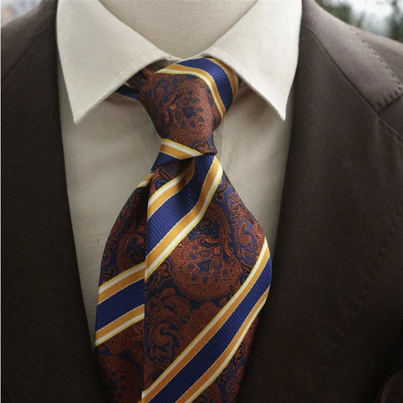 New Trendy Navy Brown Neckties - đánh giá và giá Men Formal Party Wear Shirt