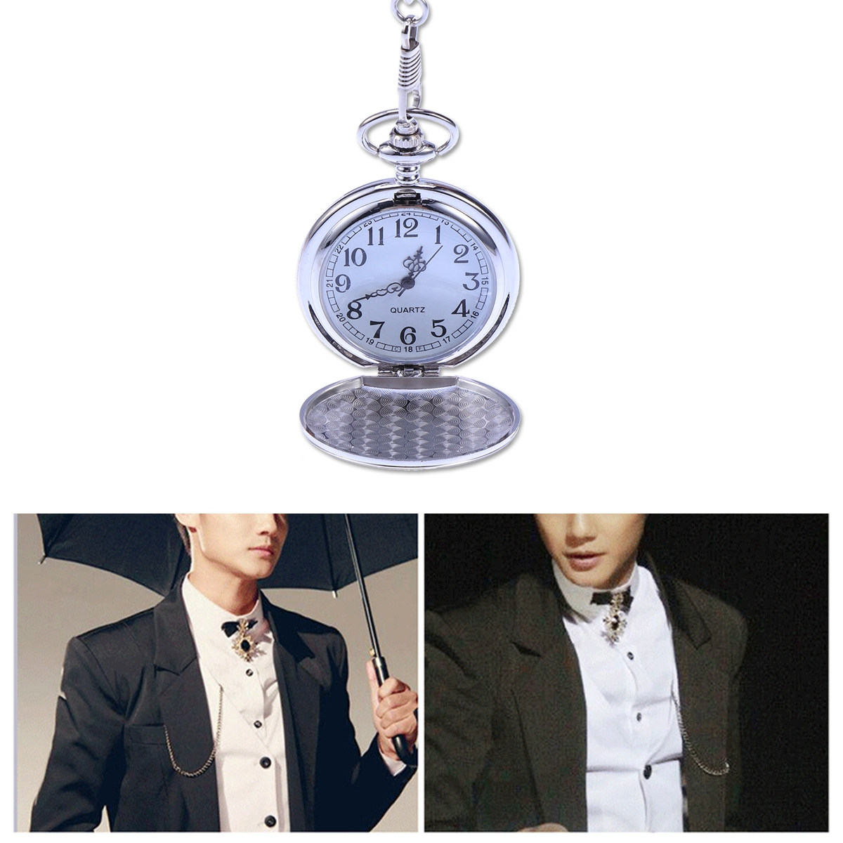 Silver Vintage Style Men Pocke - đánh giá và giá Men'S Formal Wear Watches