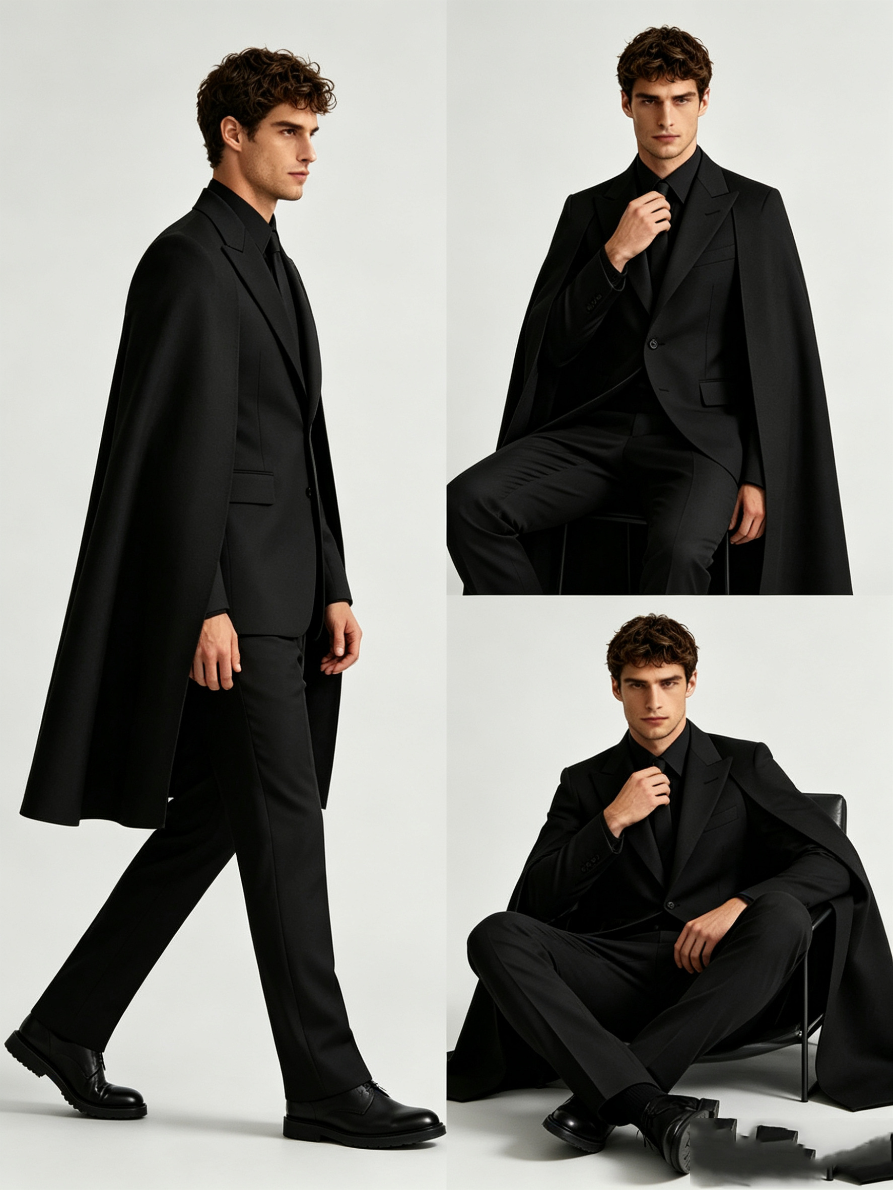 Designer Black Wrap Men Suit S - đánh giá và giá Men Formal Wear Design